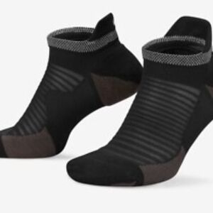 Nike Spark Cushioned No-Show Running Socks M8-9.5 W9.5-11 Black